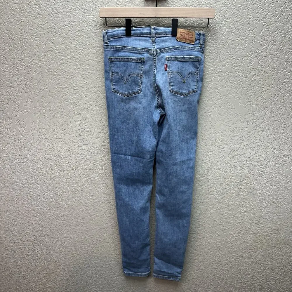 Levis 720 Jeans Size 14 Womens High Rise Super Skinny Medium Wash Blue Denim - Picture 9 of 11